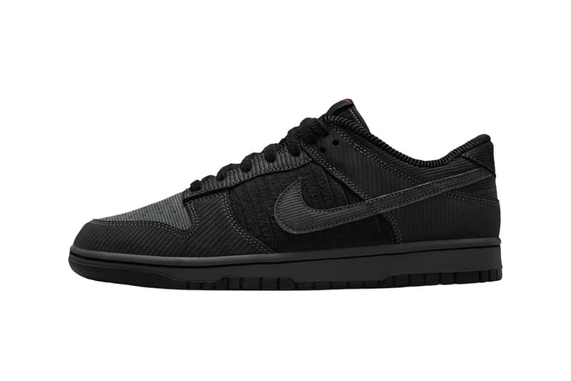 Nike Dunk Low Black Corduroy IB7746-001 Release Info