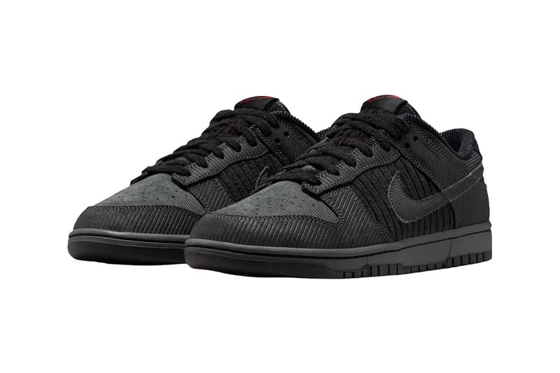 Nike Dunk Low Black Corduroy IB7746-001 Release Info