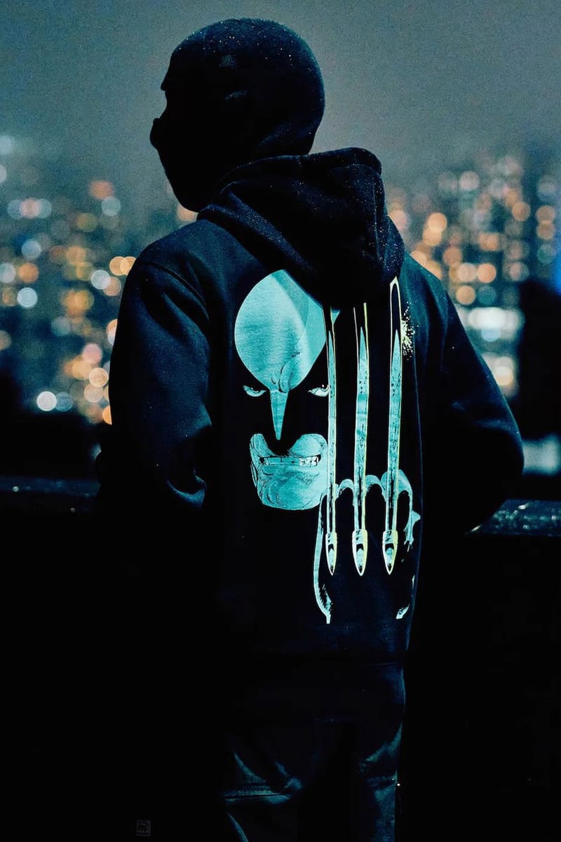 OVO x Marvel Wolverine hoodie with claw mark artwork