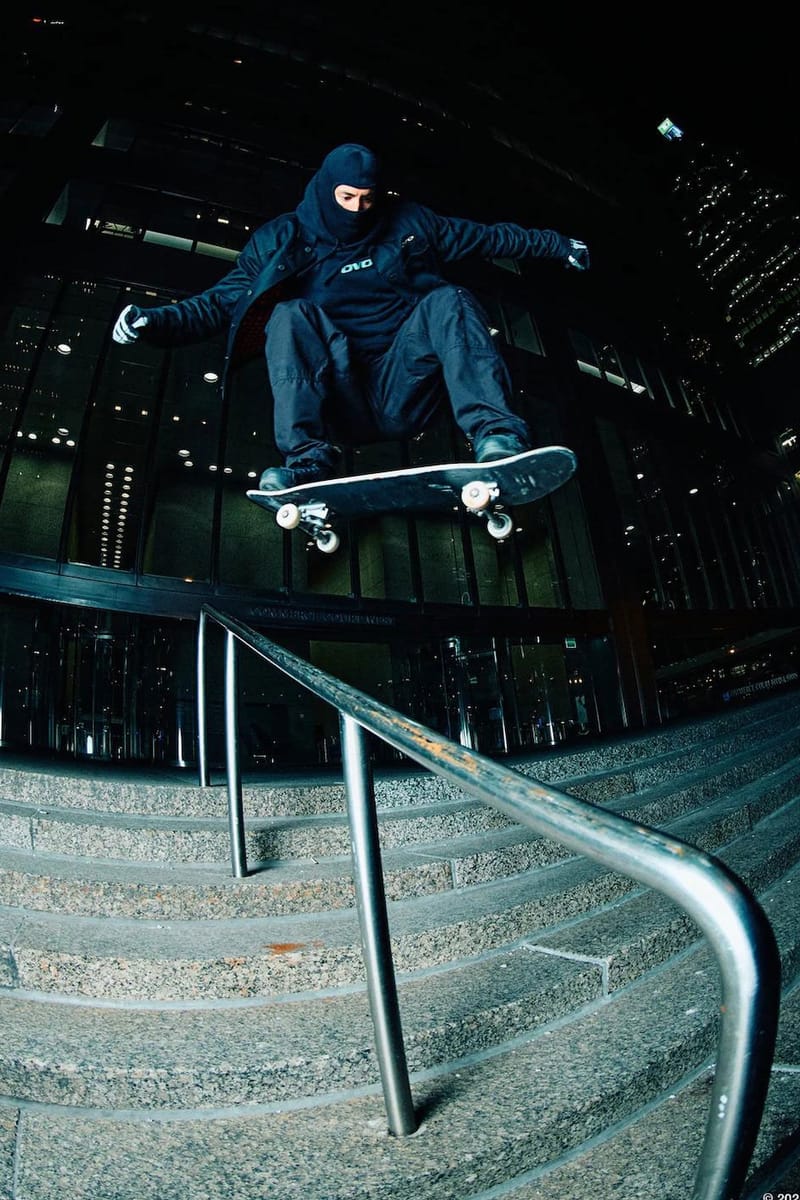 OVO x Marvel accessories including skate deck and headwear