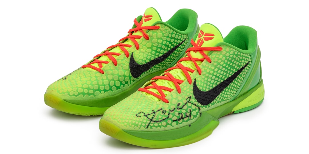 Kobe Bryant's Only Game-Worn and Signed Nike Kobe 6 Protro "Grinch" Hits the Auction Block