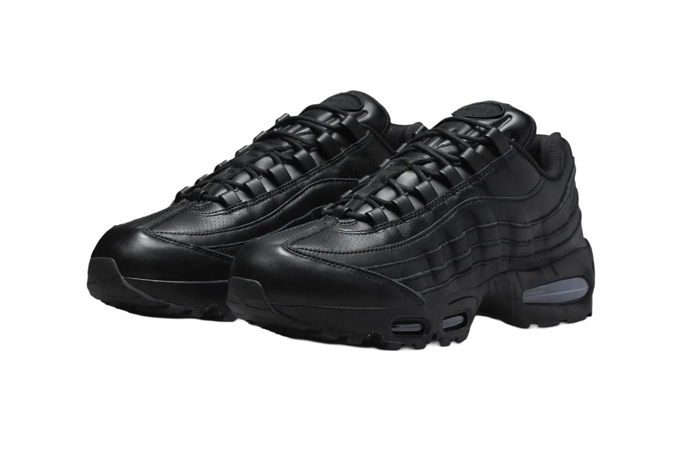 Nike Air Max 95 Black Leather Black Black IM0696-001 Release Info