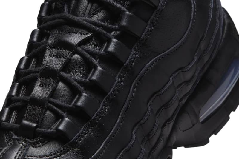 Nike Air Max 95 Black Leather Black Black IM0696-001 Release Info