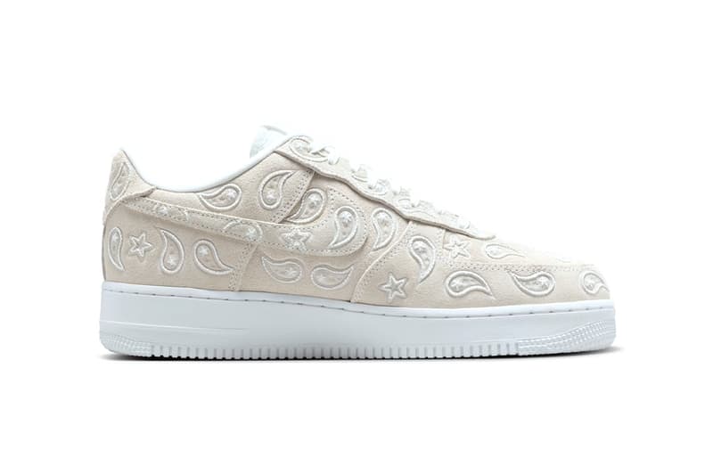 Nike Air Force 1 Low “Paisley” Summit White-White IU2363-100 official look af1 release info