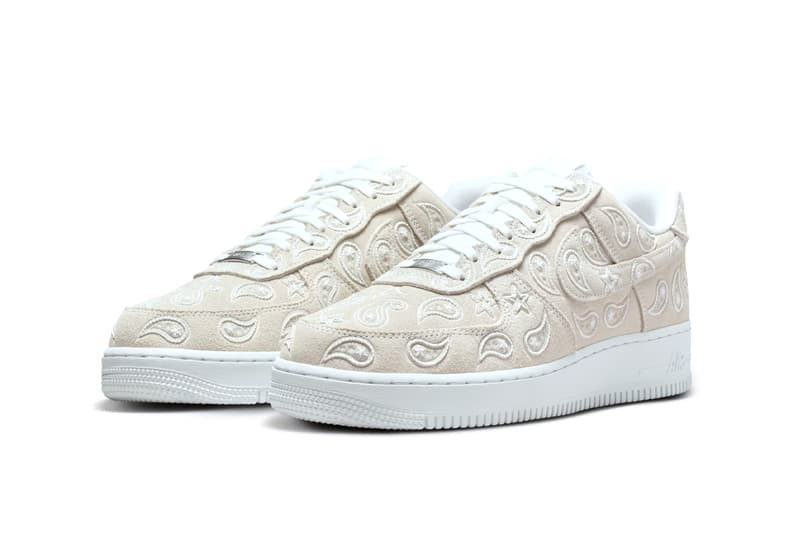 Nike Air Force 1 Low “Paisley” Summit White-White IU2363-100 official look af1 release info