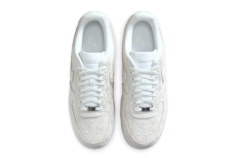 Nike Air Force 1 Low “Paisley” Summit White-White IU2363-100 official look af1 release info