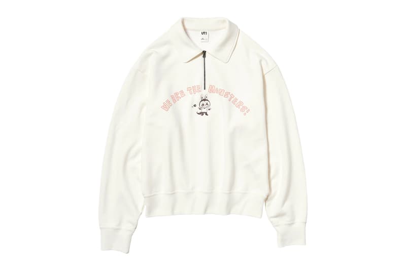 POP MART Uniqlo  The Monsters Collection Release Info Labubu Half Zip Sweatshirts T Shirts