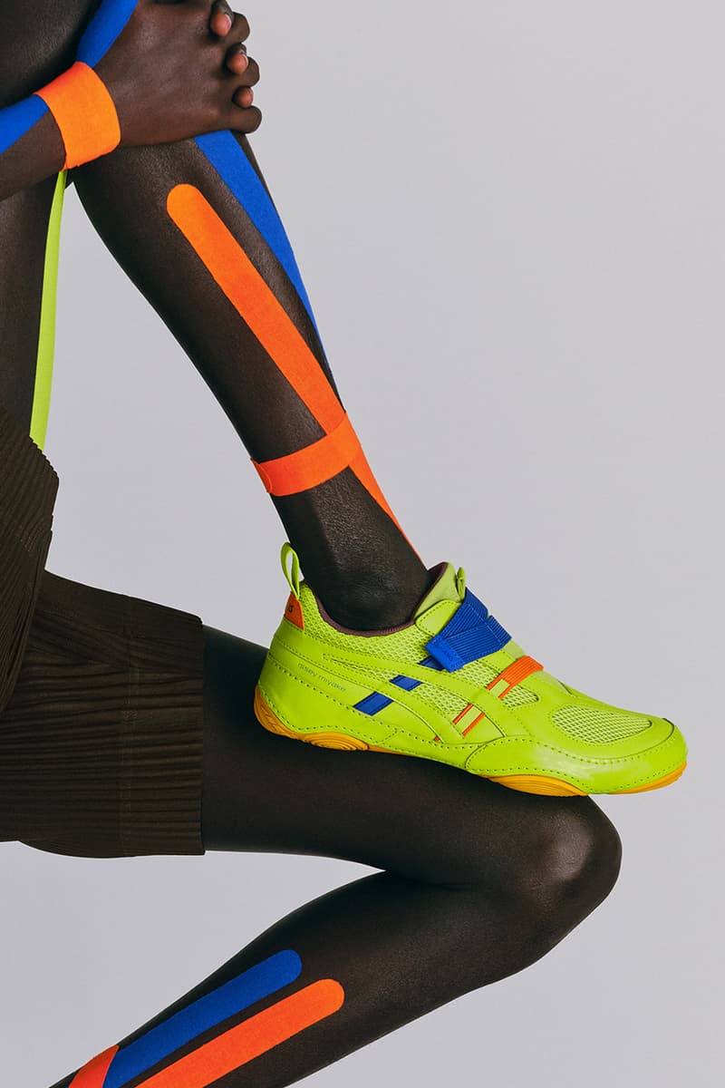 ASICS and Miyake Design Studio Launch the ISSEY MIYAKE FOOT Project green grey black hyper taping model