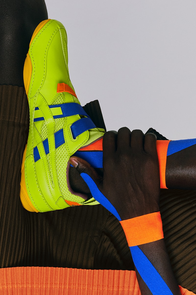 ASICS and Miyake Design Studio Launch the ISSEY MIYAKE FOOT Project green grey black hyper taping model