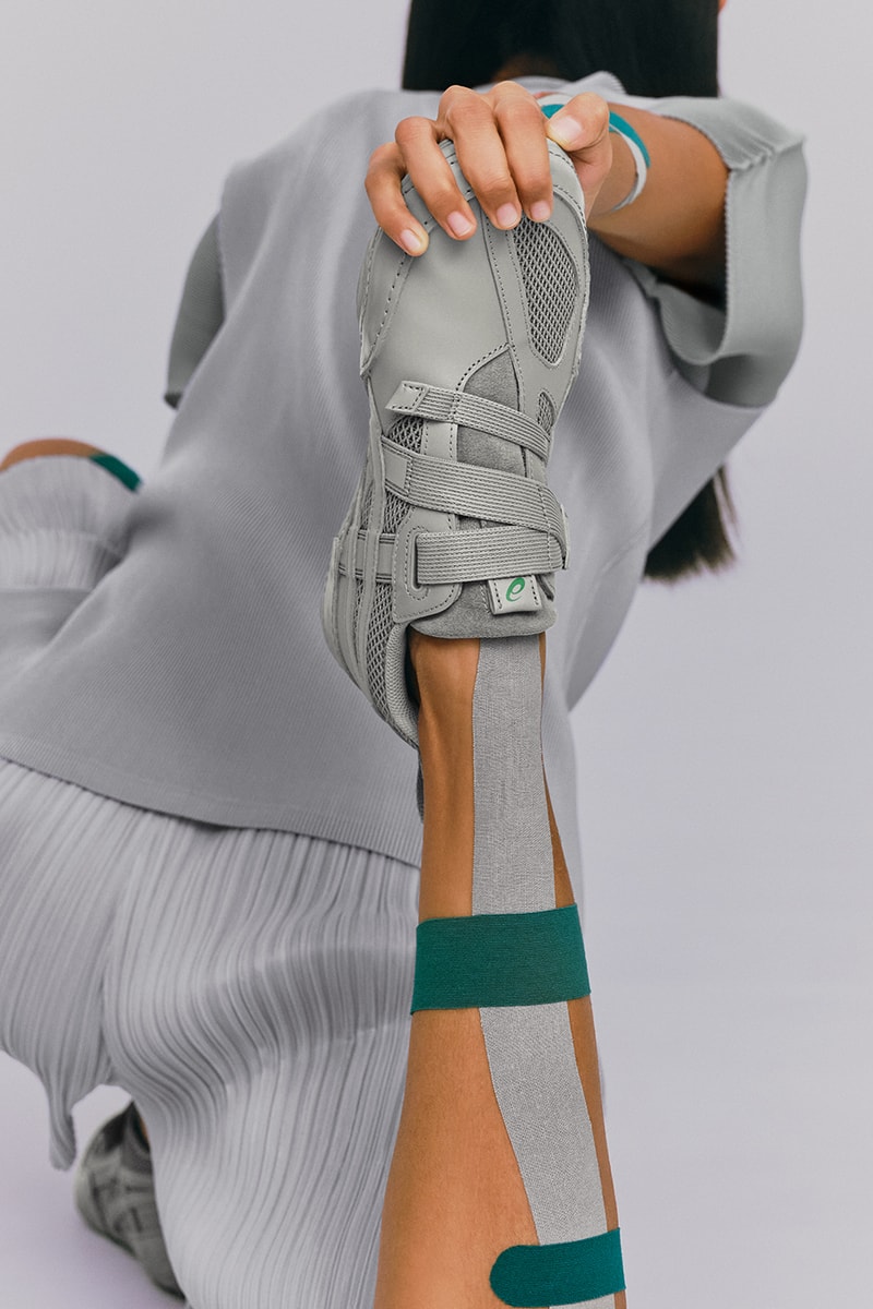 ASICS and Miyake Design Studio Launch the ISSEY MIYAKE FOOT Project green grey black hyper taping model
