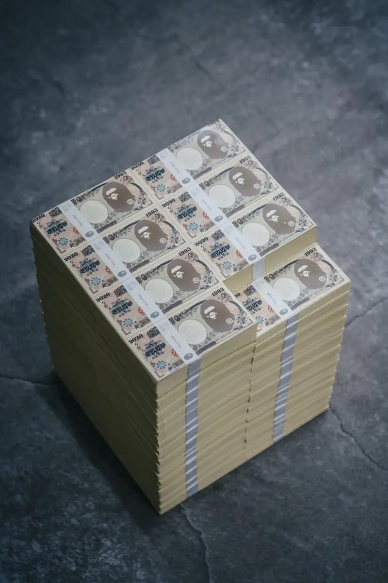 ©SAINT Mxxxxxx BAPE 5th Collaboration Collection Release Info SHARK HOODIE Banknote Stool