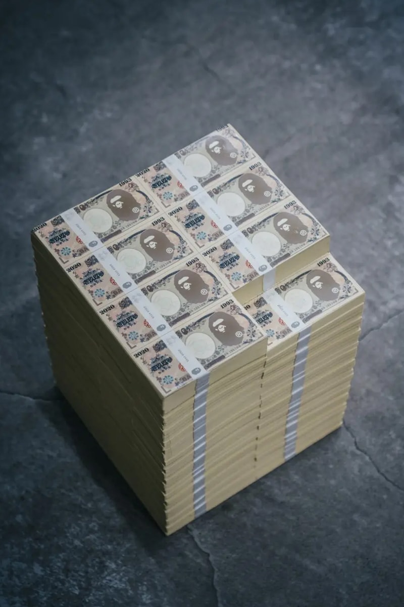 ©SAINT Mxxxxxx BAPE 5th Collaboration Collection Release Info SHARK HOODIE Banknote Stool