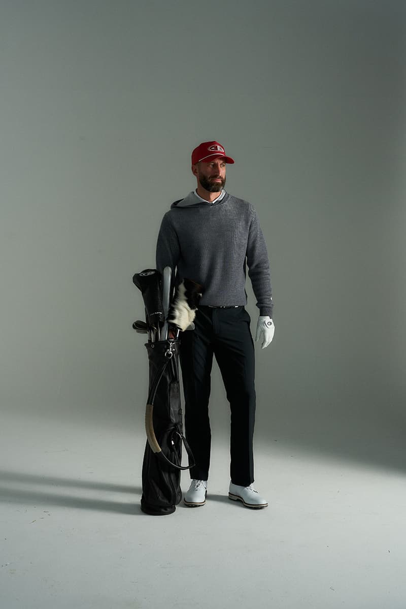 cole buxton golf london uk debut launch collection drop polo hoodie gilet pants merino knit quarter zip pullover sweatshirt shorts