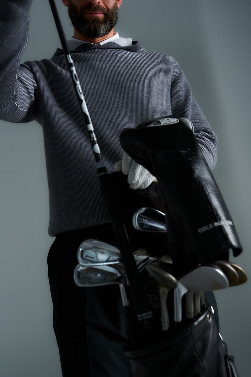 cole buxton golf london uk debut launch collection drop polo hoodie gilet pants merino knit quarter zip pullover sweatshirt shorts