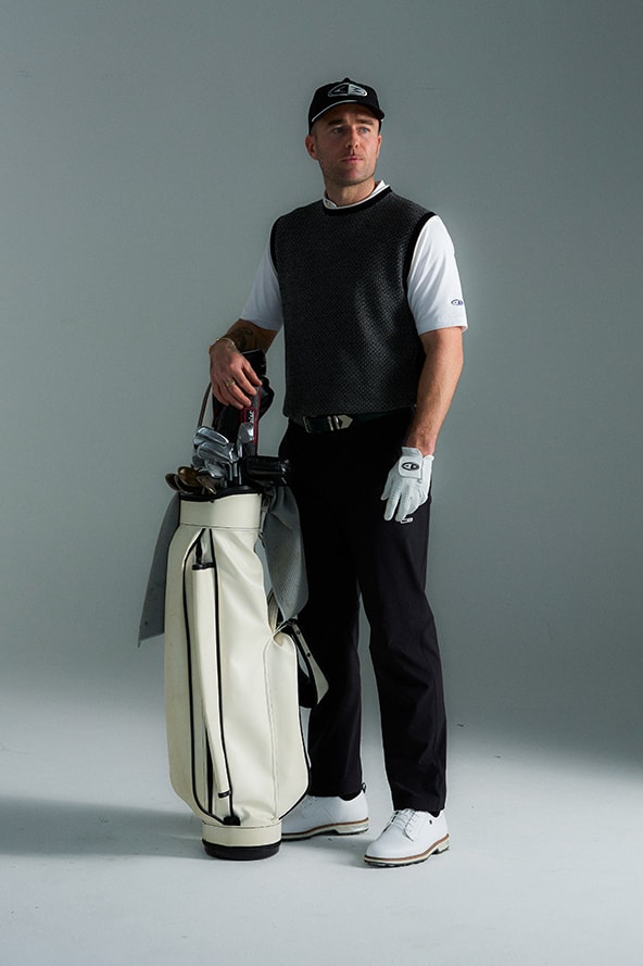 cole buxton golf london uk debut launch collection drop polo hoodie gilet pants merino knit quarter zip pullover sweatshirt shorts