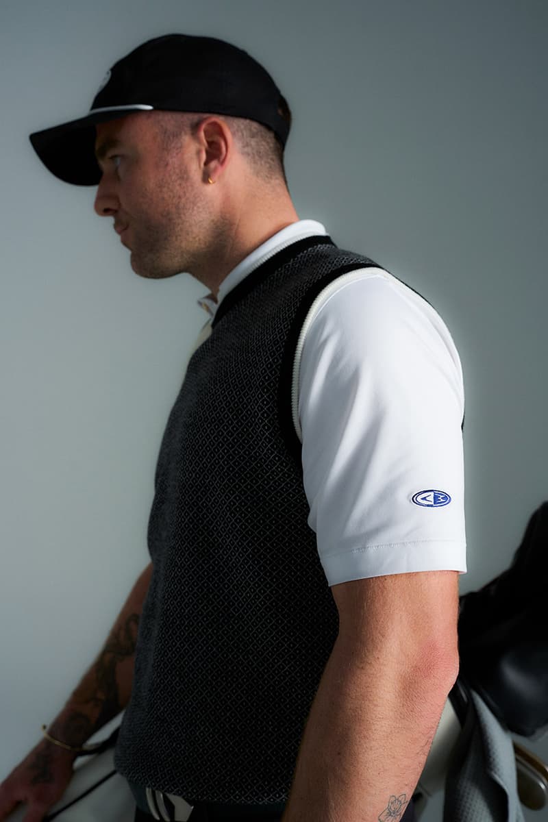 cole buxton golf london uk debut launch collection drop polo hoodie gilet pants merino knit quarter zip pullover sweatshirt shorts