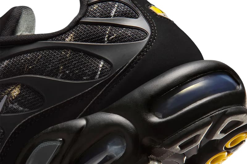 Nike Air Max Plus Black Wood Camo Dark Smoke Grey Black-Metallic Cool Grey IQ0301-070 Release Info