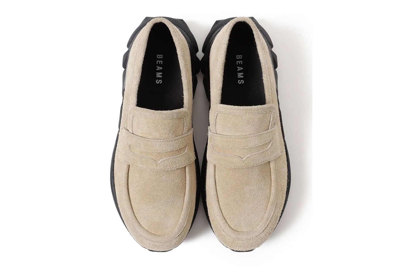 BEAMS Suede Sneaker Loafer Beige Black 11-32-0908-986 Release Info