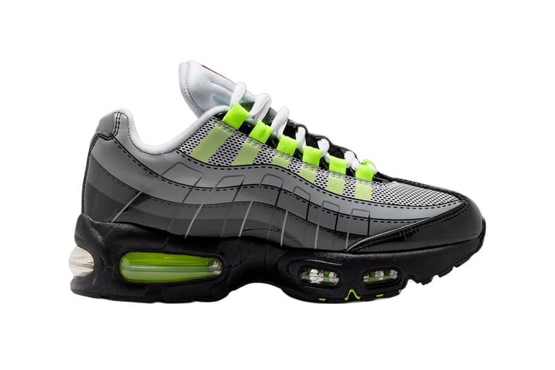 LEGO Nike Air Max 95 Neon GS Black Metallic Silver Dark Smoke Grey Smoke Grey Light Smoke Grey Volt IO4801-002 Release Info