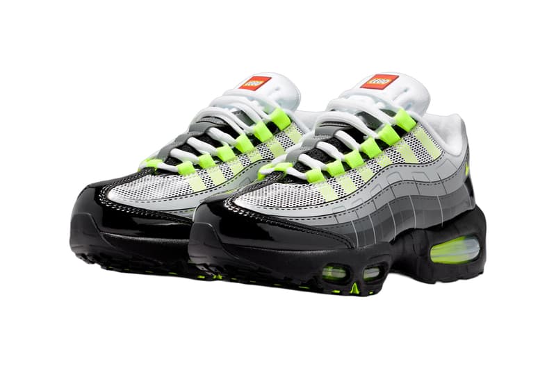 LEGO Nike Air Max 95 Neon GS Black Metallic Silver Dark Smoke Grey Smoke Grey Light Smoke Grey Volt IO4801-002 Release Info