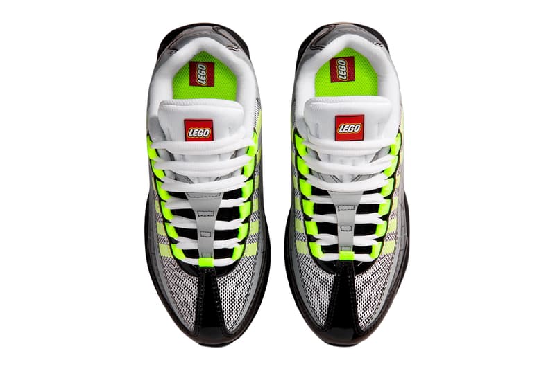 LEGO Nike Air Max 95 Neon GS Black Metallic Silver Dark Smoke Grey Smoke Grey Light Smoke Grey Volt IO4801-002 Release Info