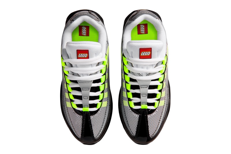 LEGO Nike Air Max 95 Neon GS Black Metallic Silver Dark Smoke Grey Smoke Grey Light Smoke Grey Volt IO4801-002 Release Info