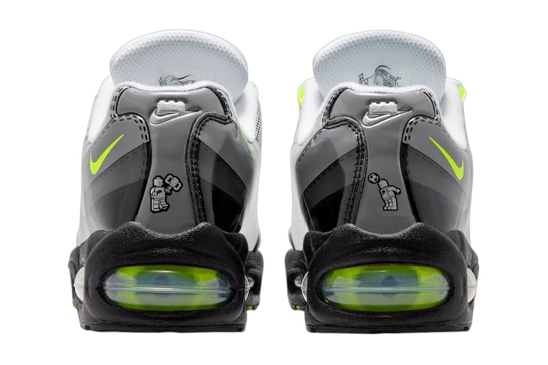 LEGO Nike Air Max 95 Neon GS Black Metallic Silver Dark Smoke Grey Smoke Grey Light Smoke Grey Volt IO4801-002 Release Info