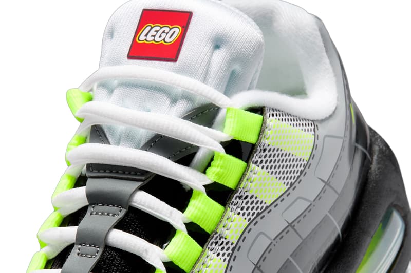 LEGO Nike Air Max 95 Neon GS Black Metallic Silver Dark Smoke Grey Smoke Grey Light Smoke Grey Volt IO4801-002 Release Info