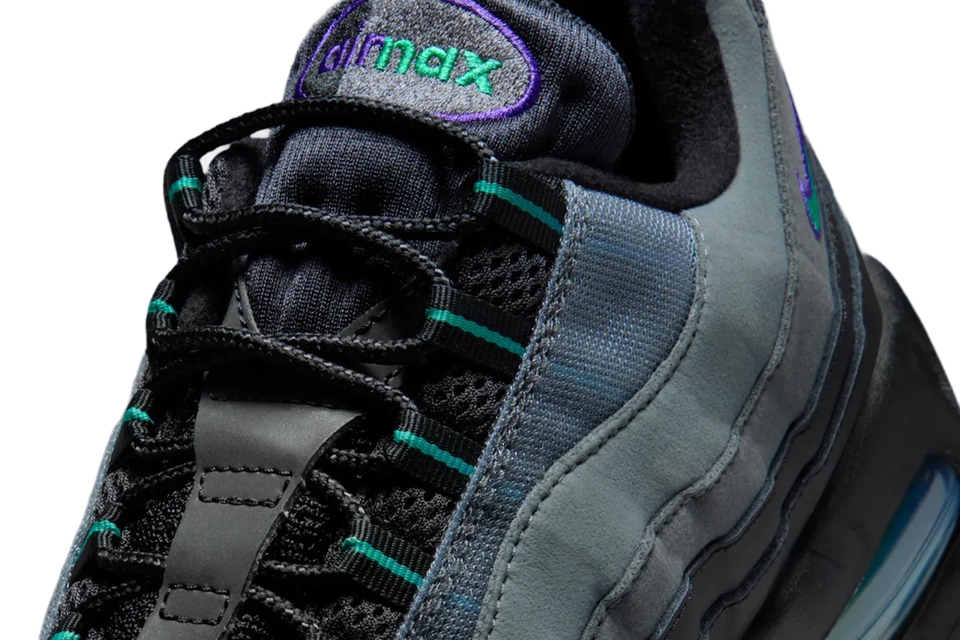 Nike Air Max 95 OG Big Bubble Black Grape Black Iron Grey Court Purple Dusty Cactus IQ7601-010 Release Info