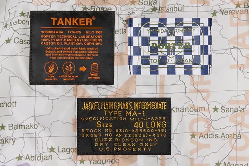 Buzz Rickson's PORTER Yoshida & Co 90th Anniversary Project 009 Collaboration Collection Release Info MA1 Bomber Jackets