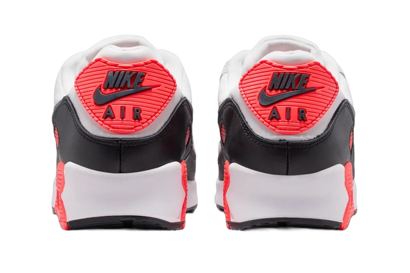 Nike Air Max 90 Infrared Reflective White Particle Grey Light Smoke Grey Black Infrared 23 IU1055-100 Release Info