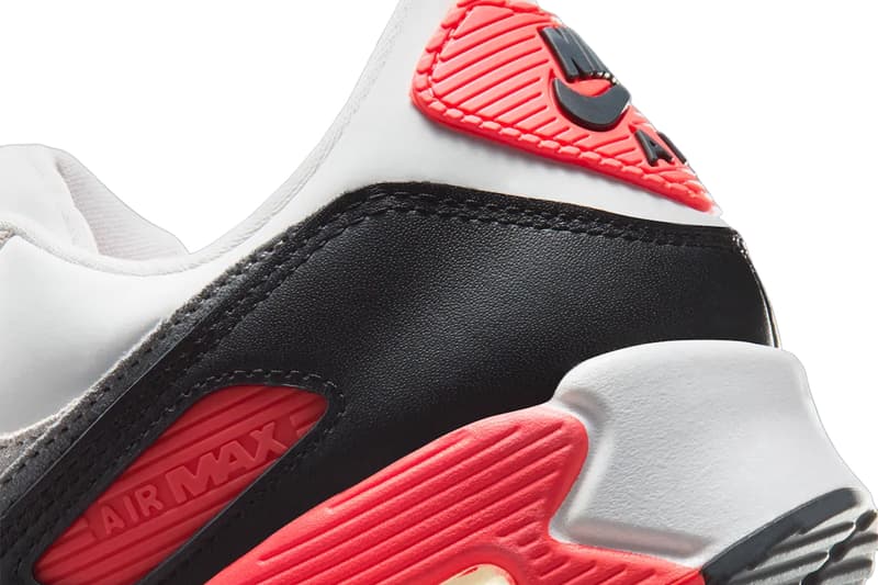 Nike Air Max 90 Infrared Reflective White Particle Grey Light Smoke Grey Black Infrared 23 IU1055-100 Release Info