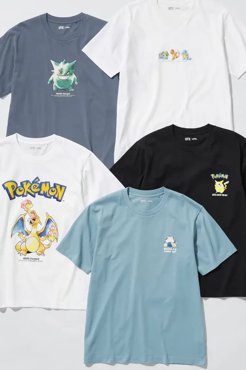 UNIQLO UT Celebrates Pokémon's 30th Anniversary With New Drop Collaboration collaborations t-shirts spring watercolor graphic tees charizard mewtwo gengar 