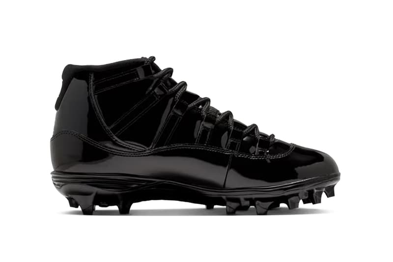 Air Jordan 11 TD Cleats Receives "Black Patent" Iteration HM7324-001 Black/Anthracite-Metallic Silver football jordan brand triple black