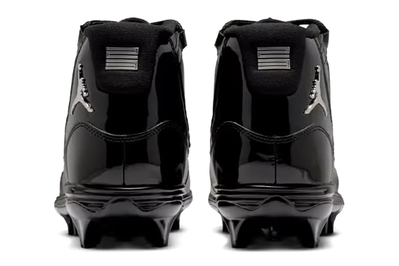 Air Jordan 11 TD Cleats Receives "Black Patent" Iteration HM7324-001 Black/Anthracite-Metallic Silver football jordan brand triple black