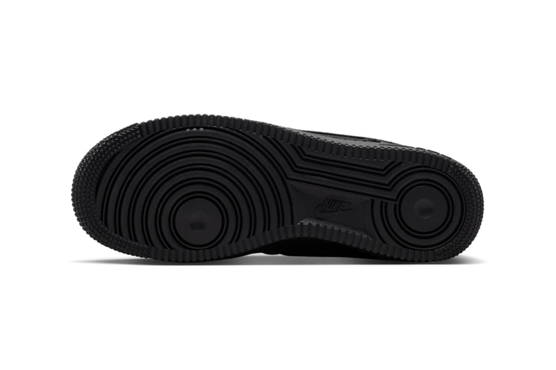 Nike Air Force 1 Triple Black "Valentine's Day" Black/University Red IQ9965-001 official look