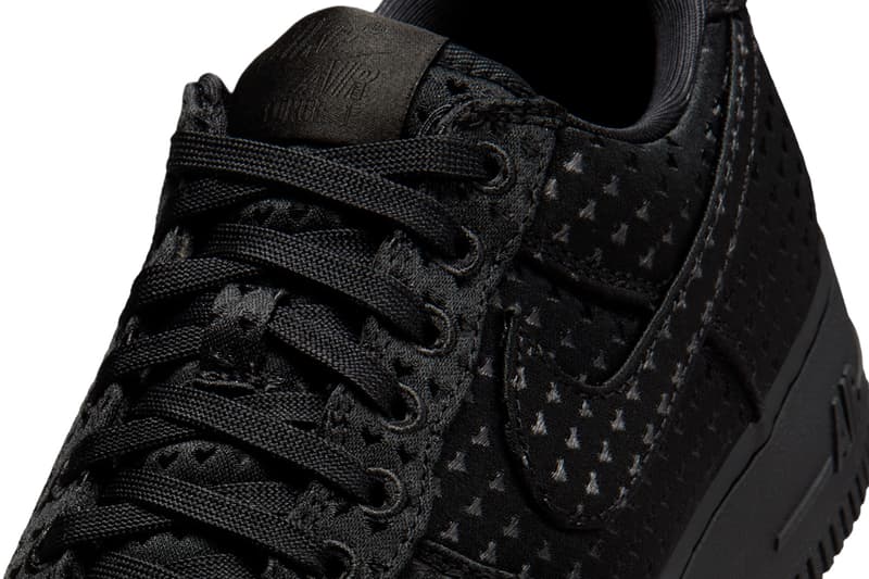 Nike Air Force 1 Triple Black "Valentine's Day" Black/University Red IQ9965-001 official look