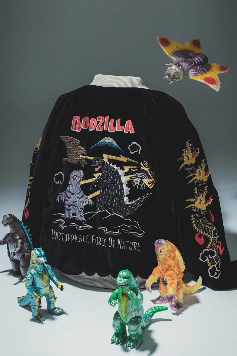 Tailor Toyo BEAMS Japan collaboration Godzilla Embroidered Sukajan Jacket Release Info