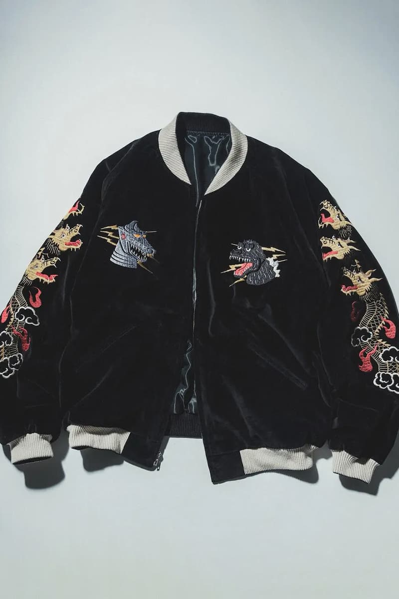 Tailor Toyo BEAMS Japan collaboration Godzilla Embroidered Sukajan Jacket Release Info