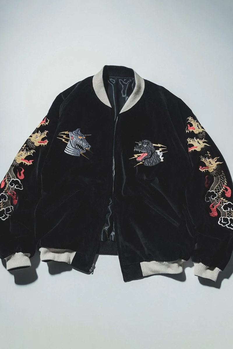 Tailor Toyo BEAMS Japan collaboration Godzilla Embroidered Sukajan Jacket Release Info
