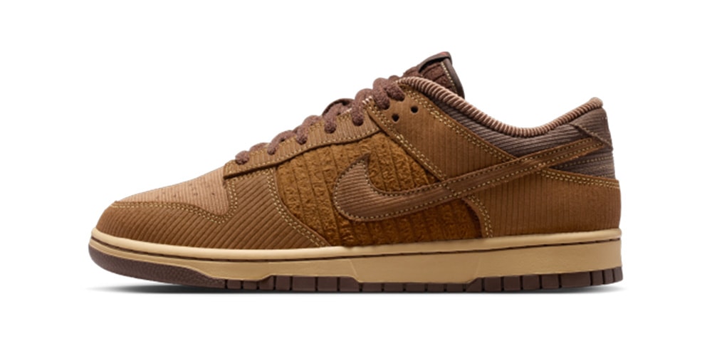 This Nike Dunk Low “Light British Tan” Is Built With Corduroy
