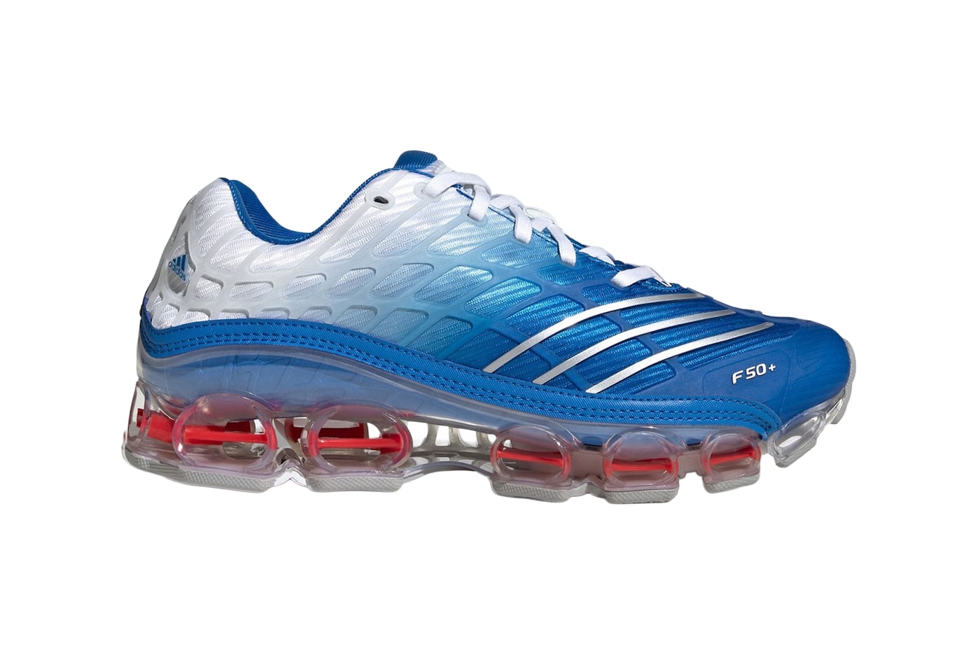 adidas Megaride F50 Bluebird Blue Bird Silver Metallic Cloud White JR4632 Release Info