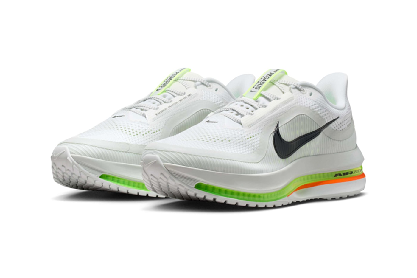 Nike Pegasus Premium Miami Hurricanes White Off-White Volt Black HQ2592-105 Release Info