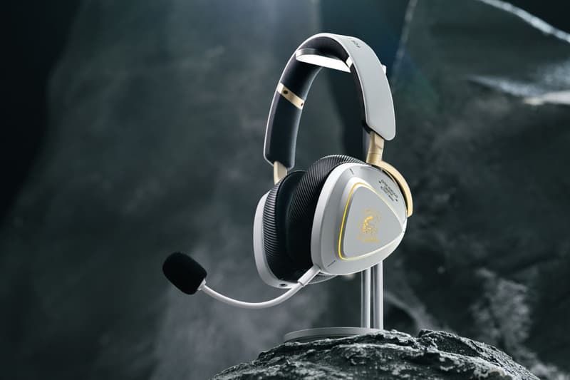 ROG Flow Z13-KJP Kojima Productions limited-edition Ludens-inspired gaming tablet with matching ROG Delta II-KJP headset and accessories on desk setup