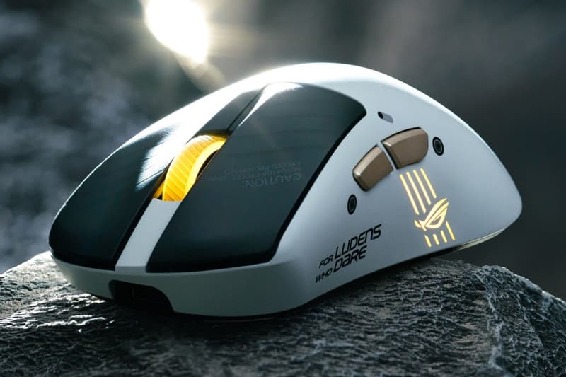 ROG Flow Z13-KJP Kojima Productions limited-edition Ludens-inspired gaming tablet with matching ROG Delta II-KJP headset and accessories on desk setup