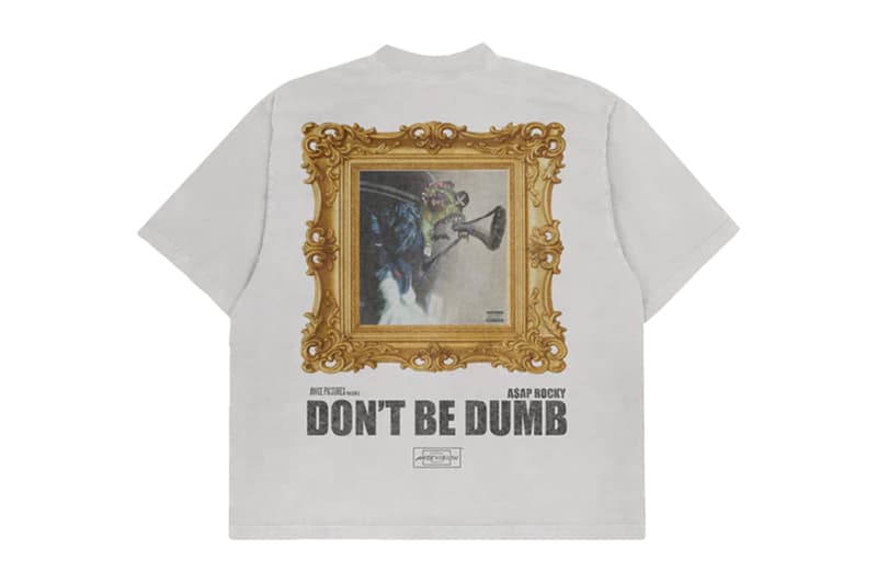 A$AP Rocky Drops 'DON'T BE DUMB' Merch t-shirts megaphone flannel curlers
