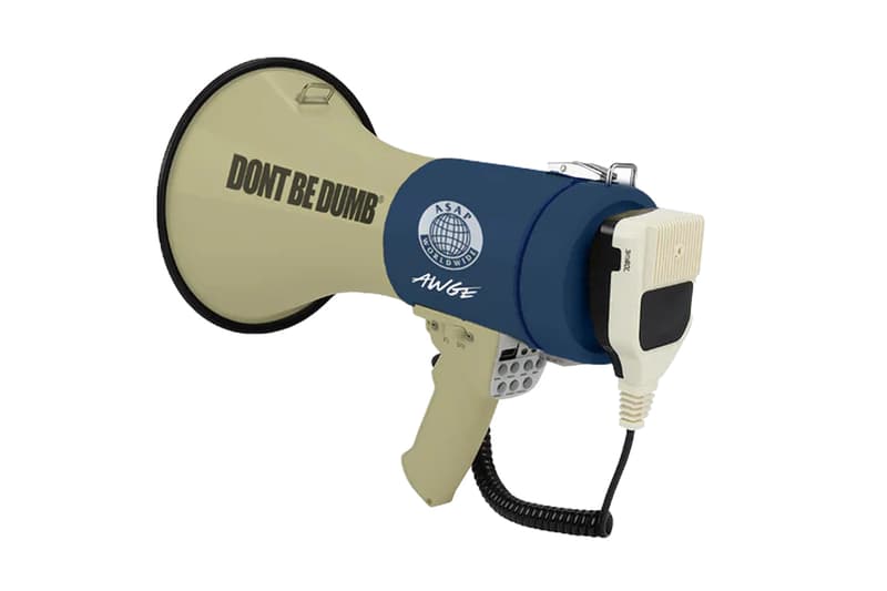 A$AP Rocky Drops 'DON'T BE DUMB' Merch t-shirts megaphone flannel curlers