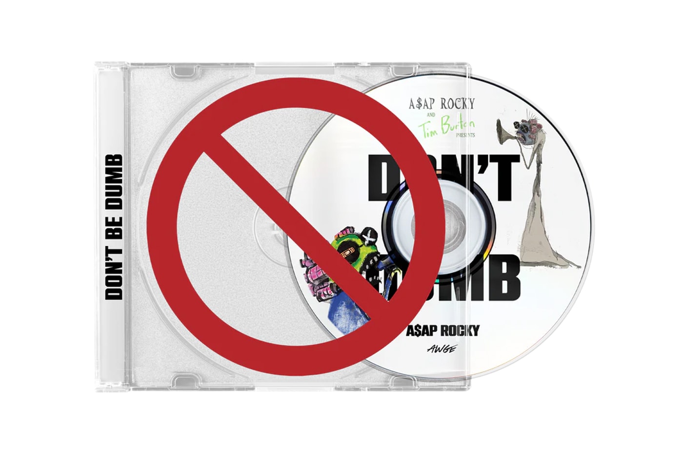 A$AP Rocky Drops 'DON'T BE DUMB' Merch t-shirts megaphone flannel curlers
