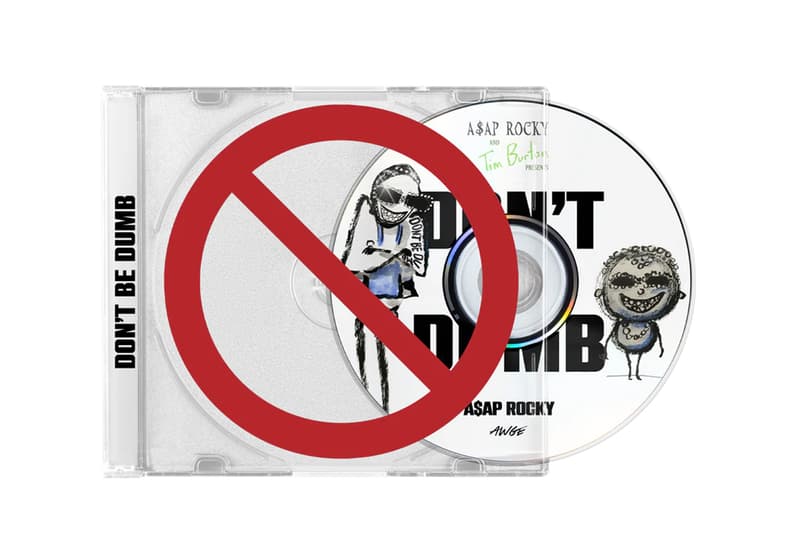 A$AP Rocky Drops 'DON'T BE DUMB' Merch t-shirts megaphone flannel curlers