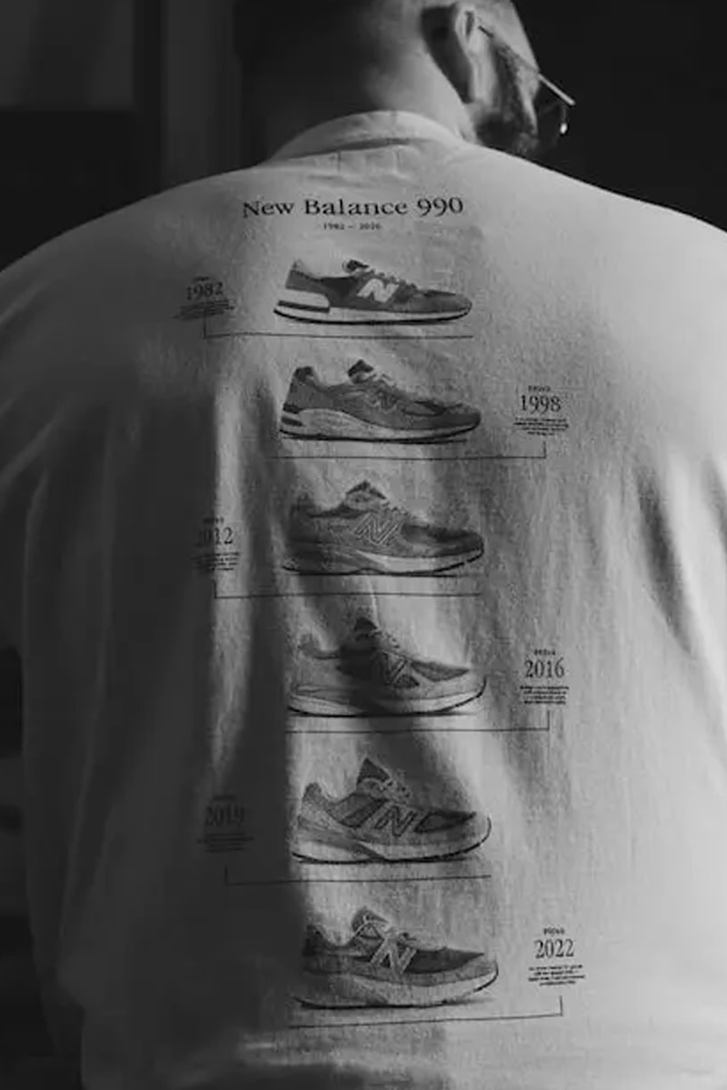 BEAMS and New Balance Debut "Made in USA" Apparel Collection 990 1300 sneaker heritage grey steel blue